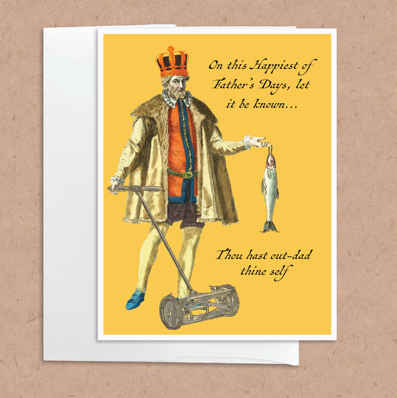 Colossal Sanders Renaissance Father's Day A6 Greeting Card
