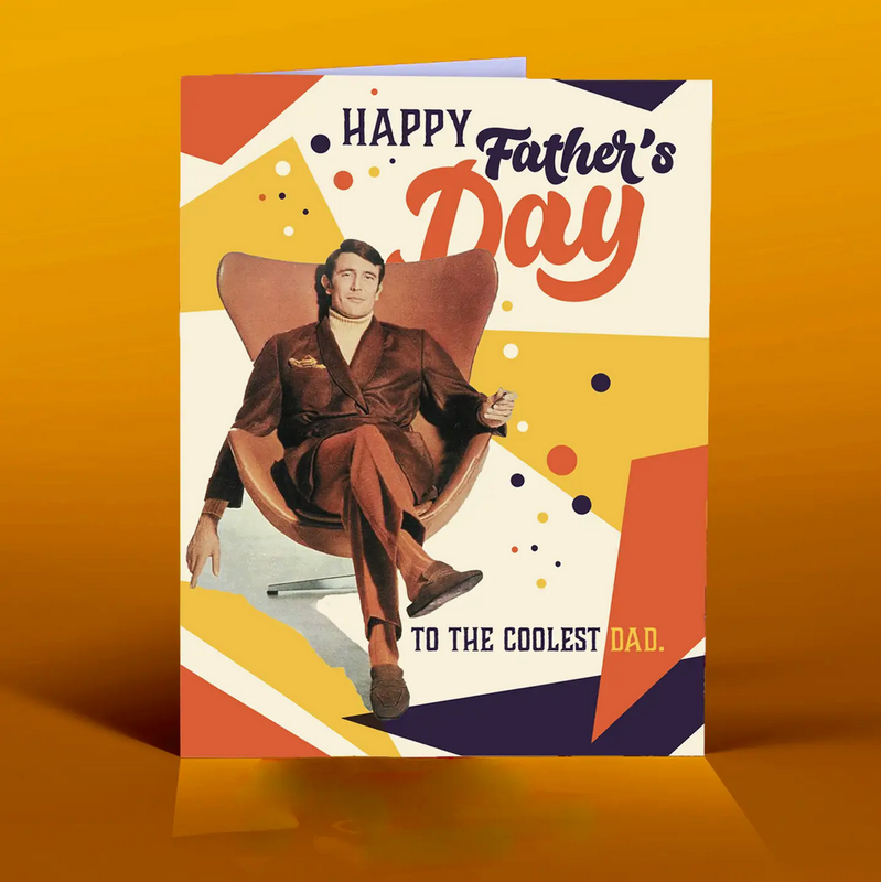 Offensive Delightful Cool Midcentury Dad Father's Day Card (DD02)