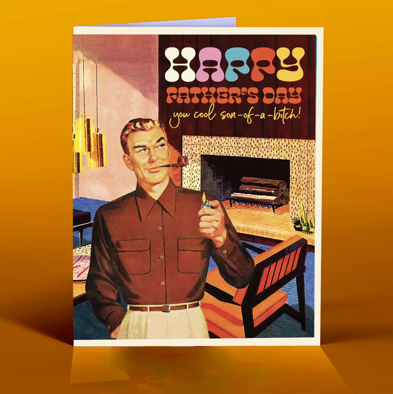 Offensive Delightful Midcentury  Dad Father's Day Card (DD27)