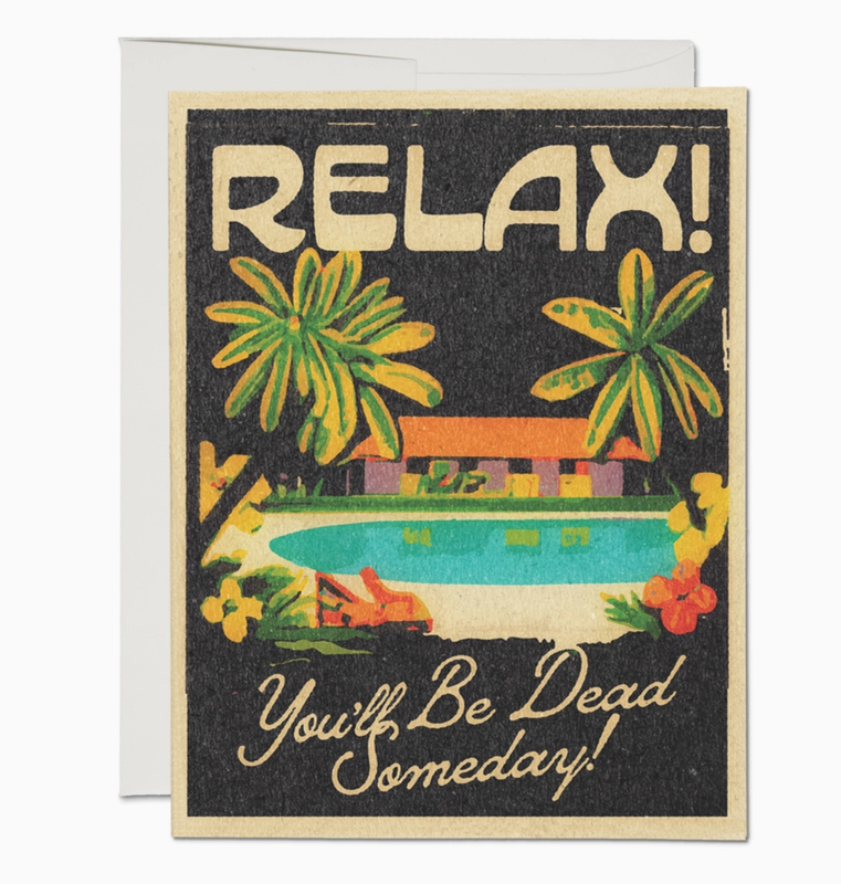 Red Cap You'll Be Dead A2 Greeting Card GEE2576