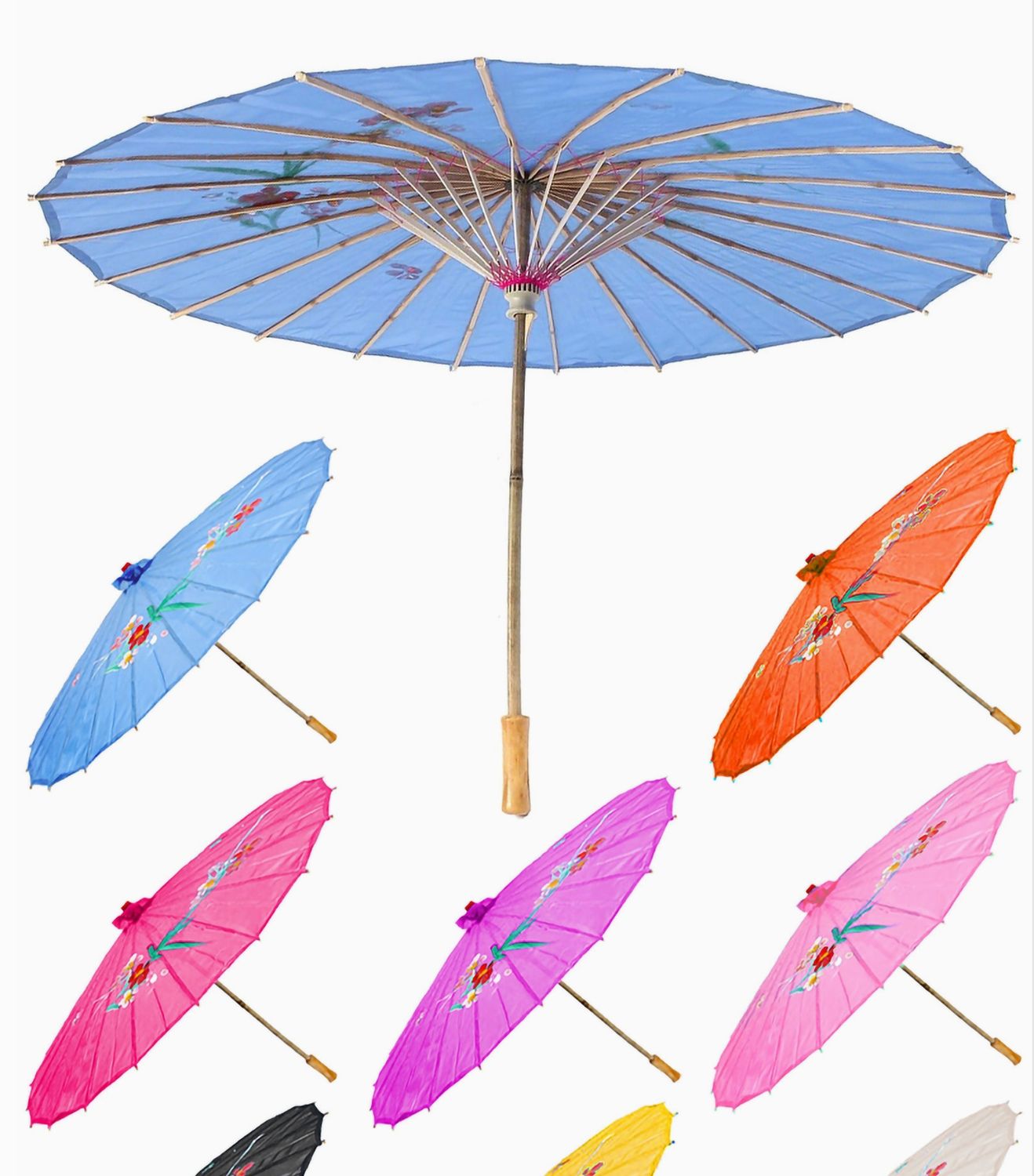 Cap Zone Floral Sunshade Oilpaper Umbrella - Assorted