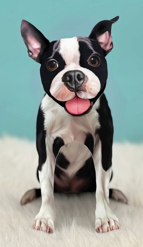 FreshCut Paper Boston Terrier Pop Up Greeting Card - 1011