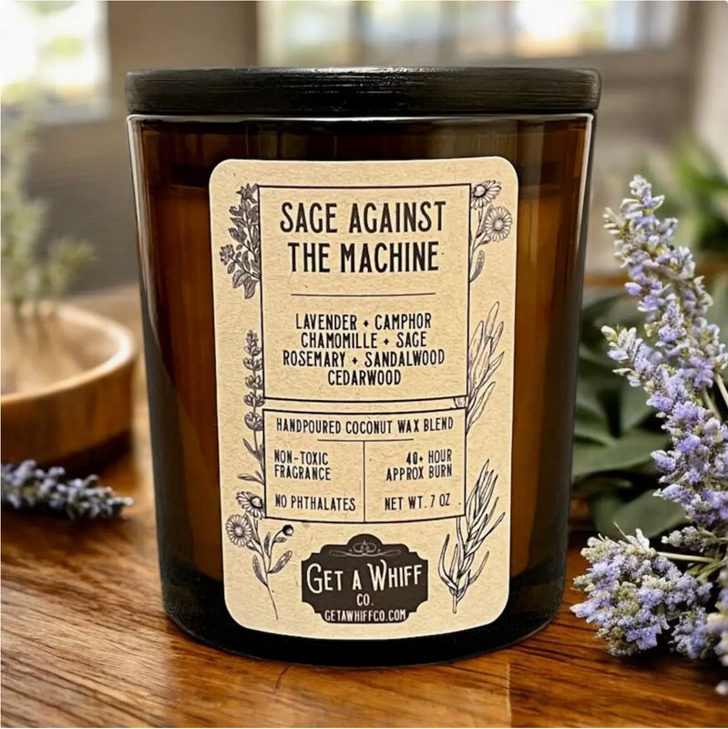 Get a Whiff Sage & Lavender Soy/Coconut Candle - Sage Against The Machine 