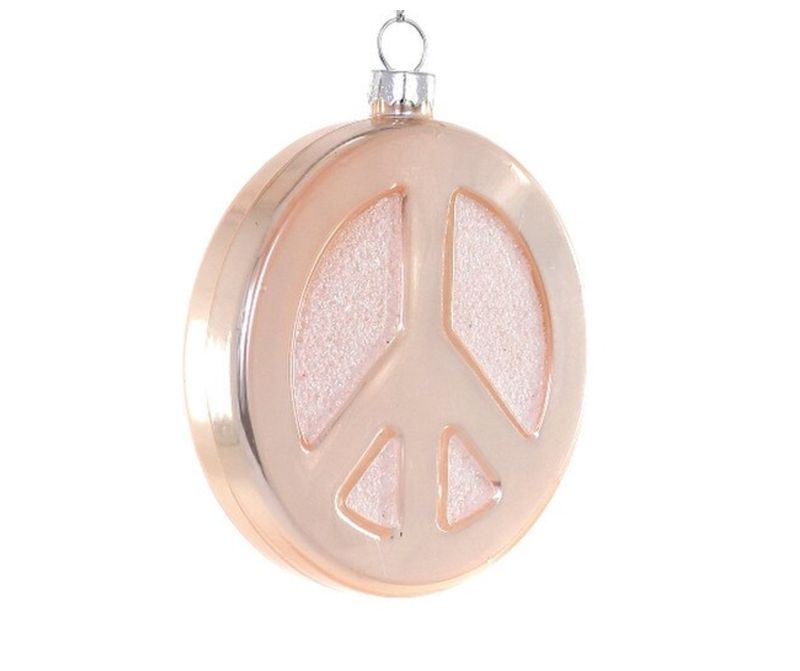 CF Peace Sign Ornament (9971-PW)