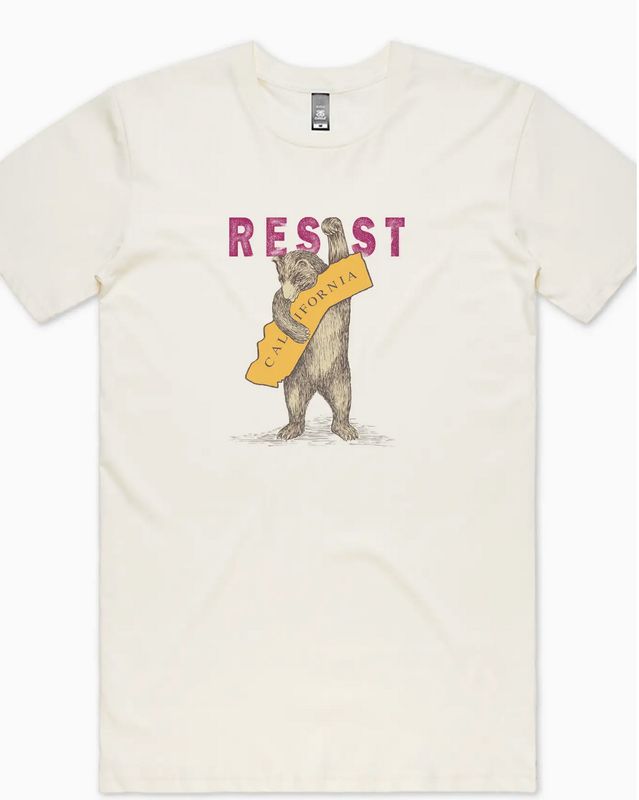 SF Mercantile RESIST CA Bear Unisex Tee - Red Ink 