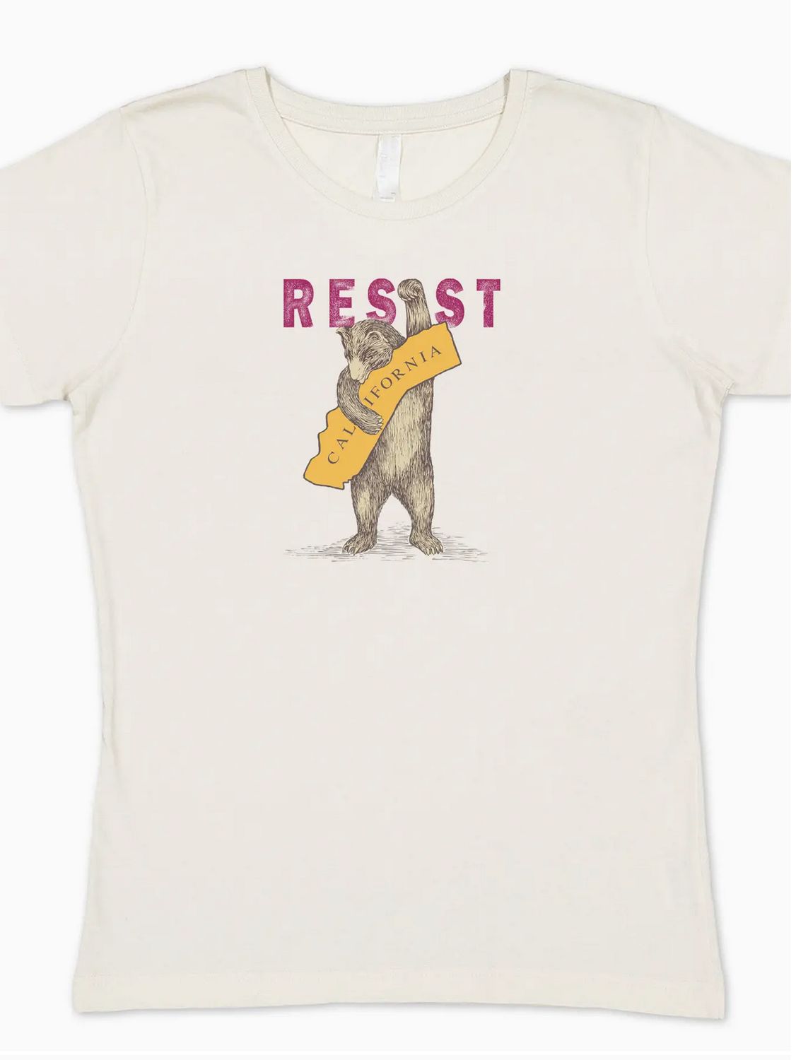 SF Mercantile RESIST CA Bear Womans Tee - Red Ink