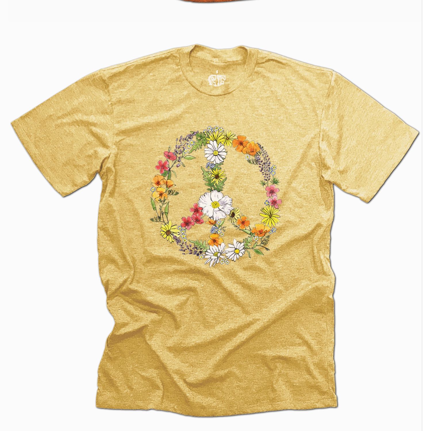 SF Mercantile Women's Floral Peace Tee Gold