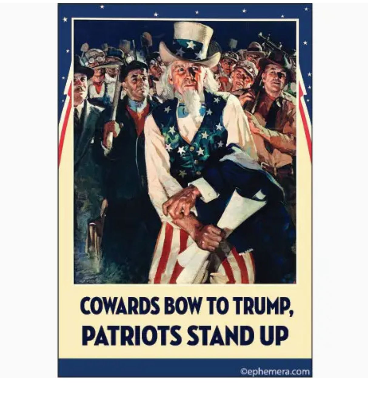 Ephemera Cowards Bow To Trump Magnet 18980