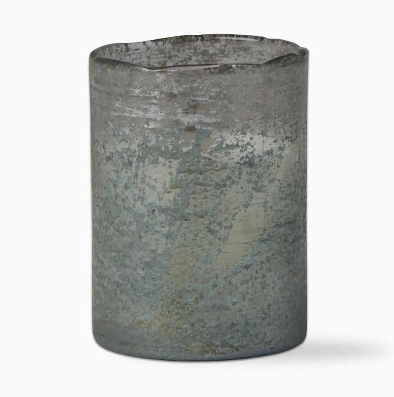 Tag Small Organic Edge Citro Ocean Glass Candle Green G11554