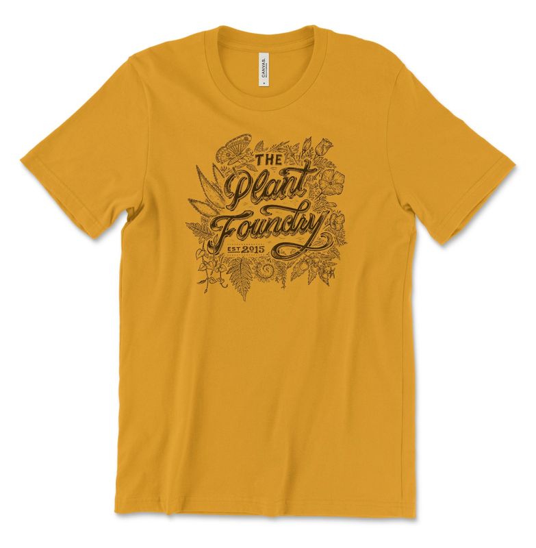 ZT PF Unisex Jersey Tee - Mustard w/ Brown Ink