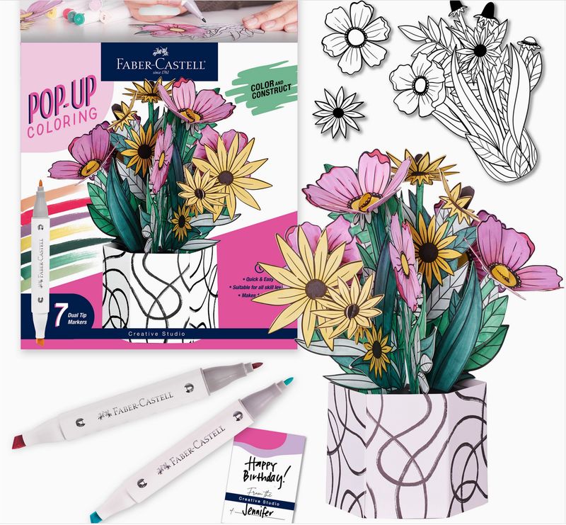 Faber Castell Pop Up Coloring Wildflower Bouquet FC770430