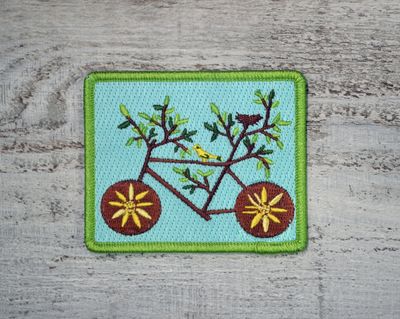 Think Greene Tree Bike Embroidered Patch 