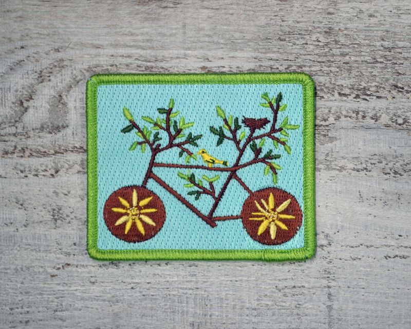 Think Greene Tree Bike Embroidered Patch 