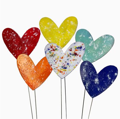 Clever Goods Medium Copper Enamel Hearts Assorted Colors CC-007