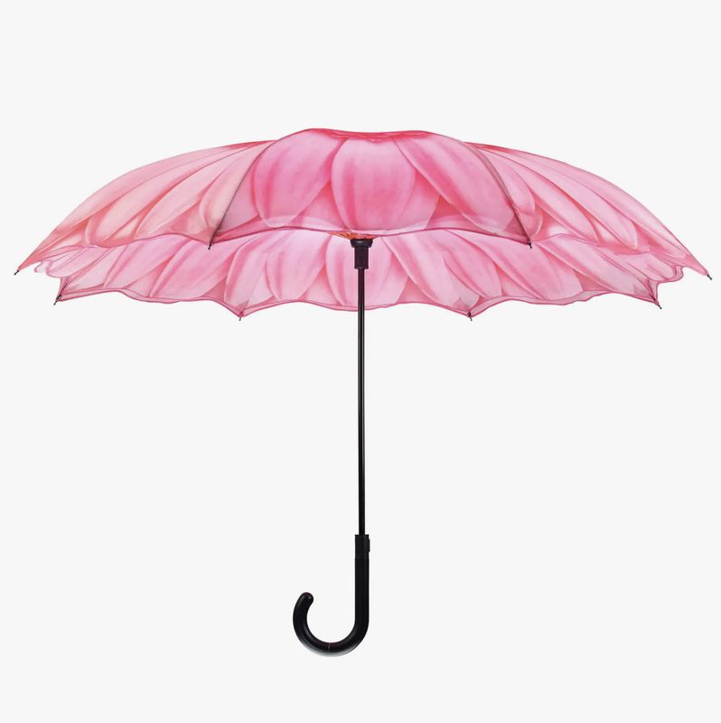 Galleria Enterprises Pink Daisy Stick Umbrella Reverse Close  