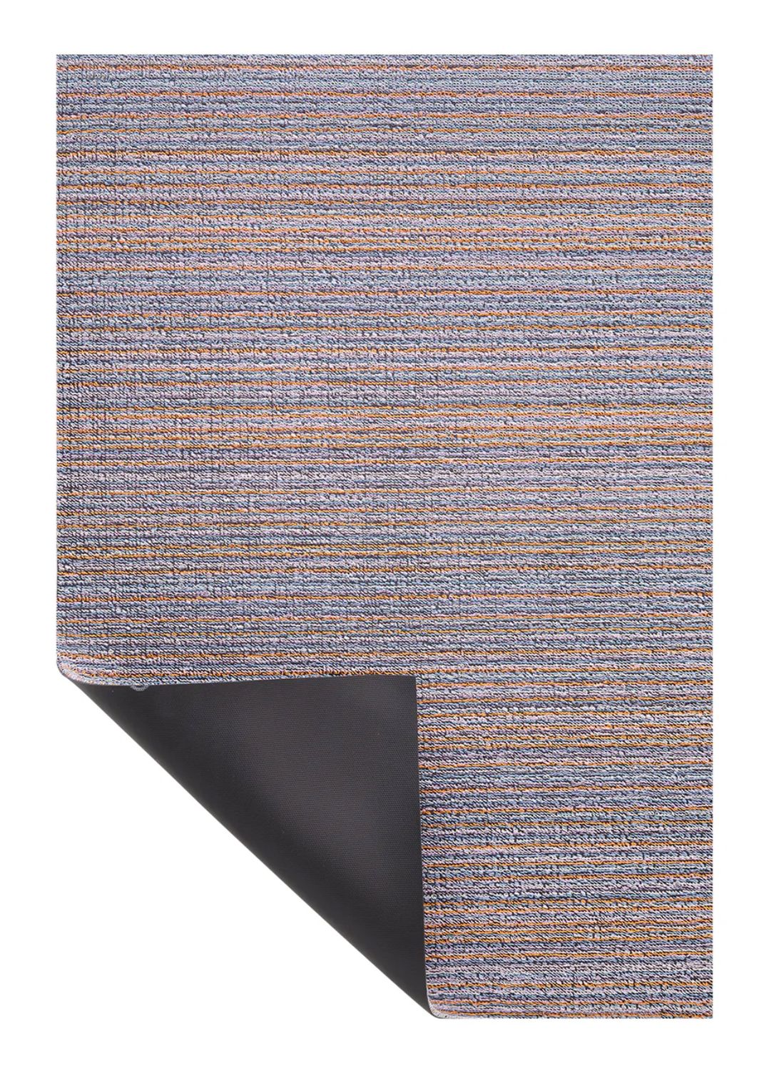 Chilewich Skinny Stripe Shag Doormat 18x28 Periwinkle