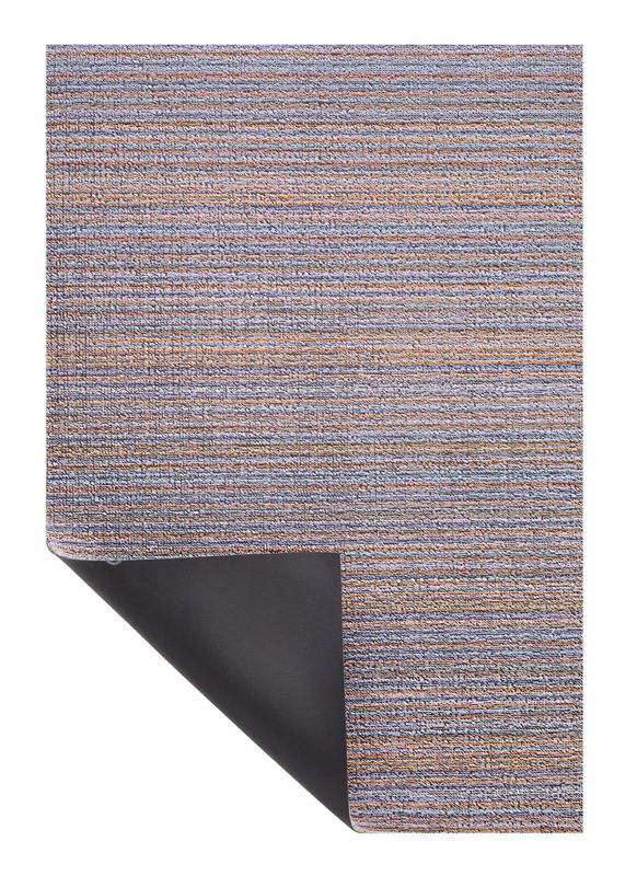 Chilewich Skinny Stripe Shag Doormat 18x28 Periwinkle