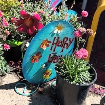 Cuevas Imports Metal Happy Easter Egg Sign 22291520
