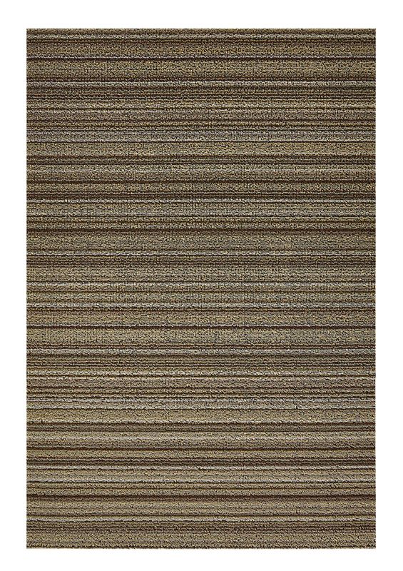 Chilewich Skinny Stripe Shag Doormat 18x28 Mushroom