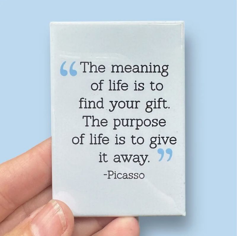 Anthem Sticker Company The Meaning of Life Is To Find Your Gift Rectangle Magnet