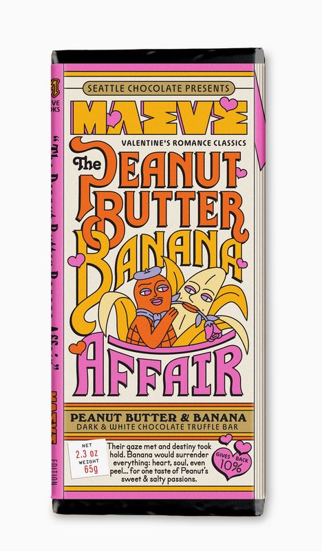 Seattle Chocolate Maeve Peanut Butter Banana Affair Truffle Bar