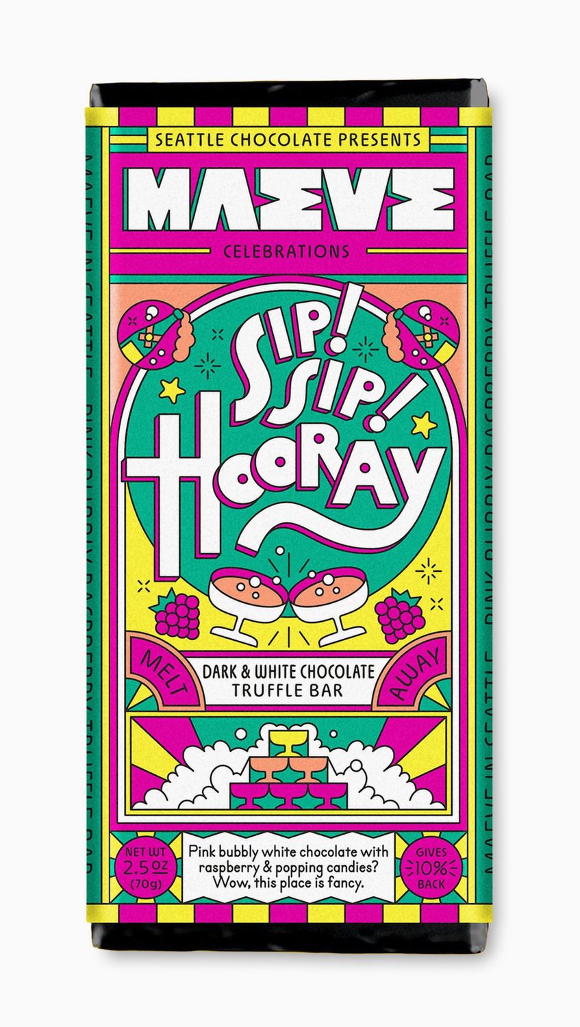 Seattle Chocolate Maeve Sip Sip Hooray Truffle Bar