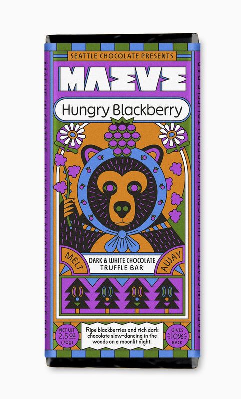 Seattle Chocolate Maeve Hungry Blackberry Truffle Bar