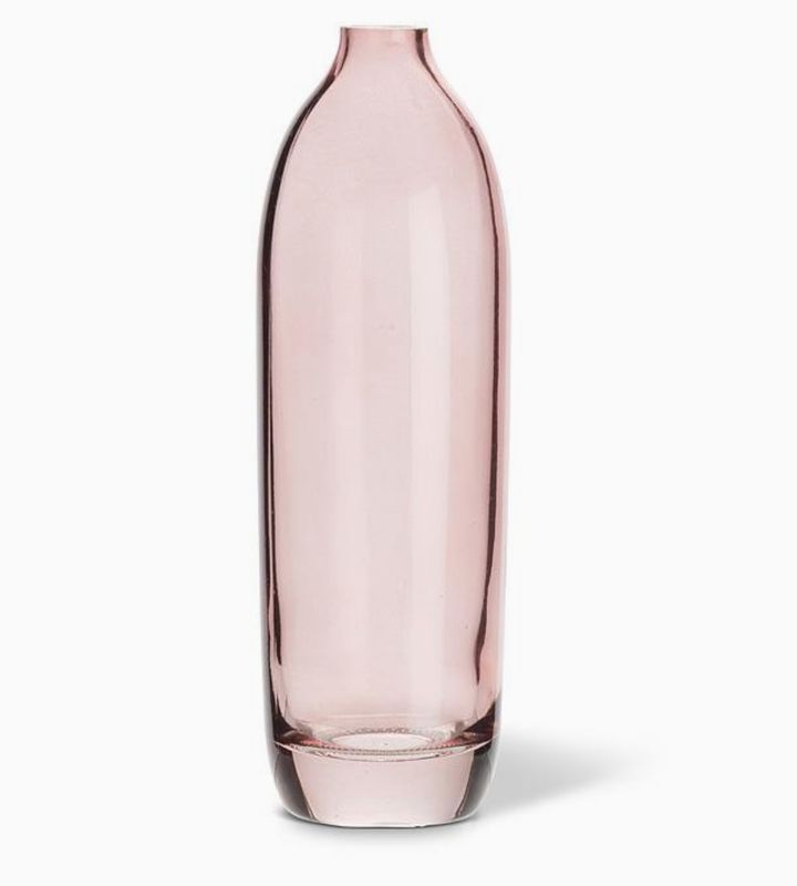 Abbott Tall Bud Vase Dark Rose 7.5"H