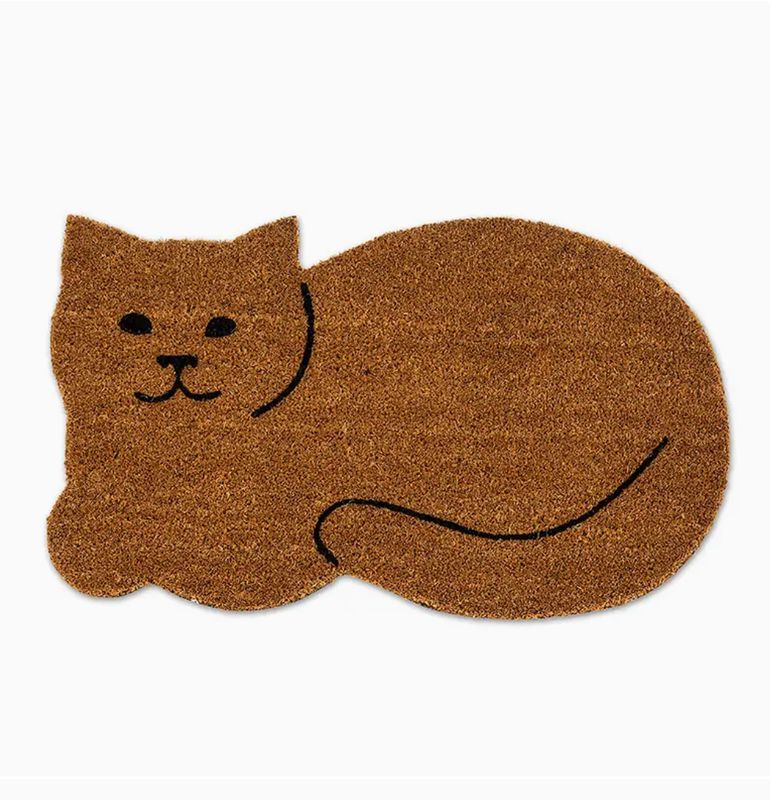 Abbott Resting Cat Shaped Doormat 18x30"