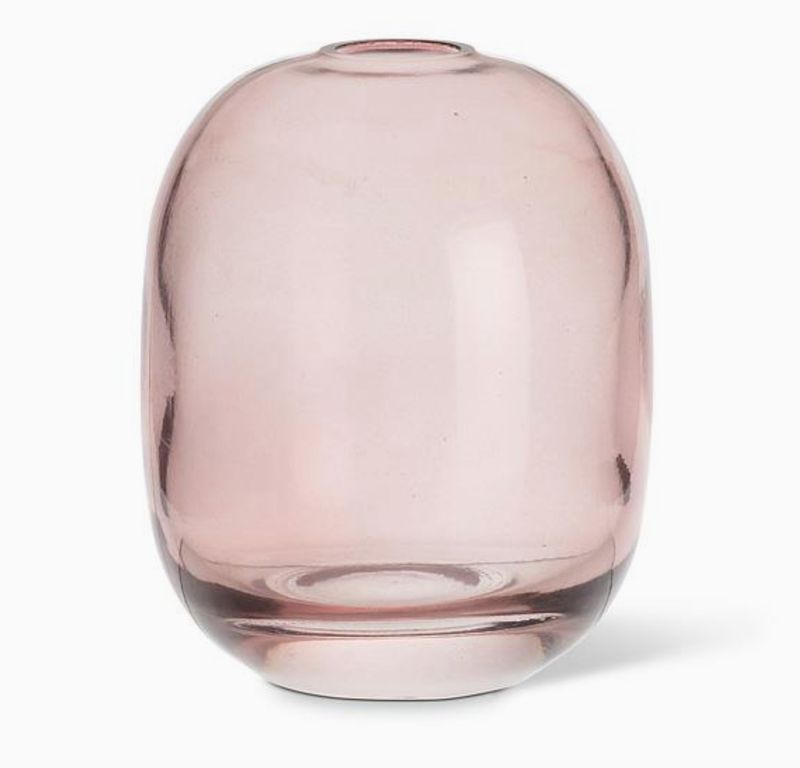 Abbott Medium Barrel Bud Vase-Dark Rose 4.5"H