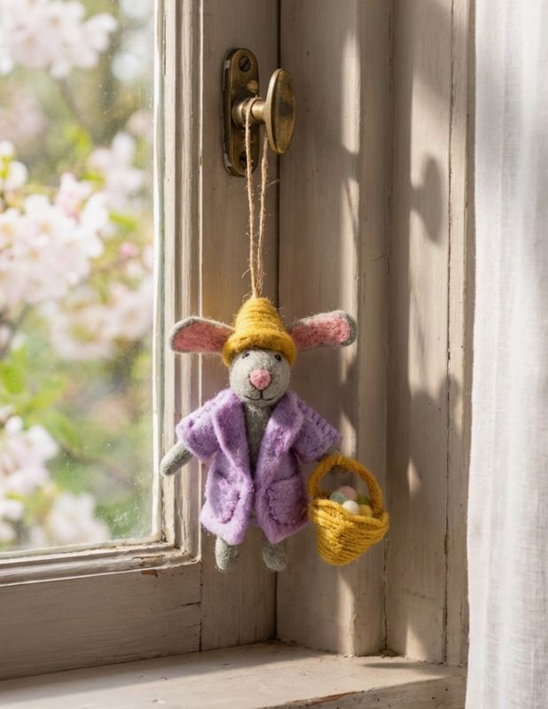 FSG Handmade Felt Emma Easter Bunny Hanging Decoration FYEMMAEB