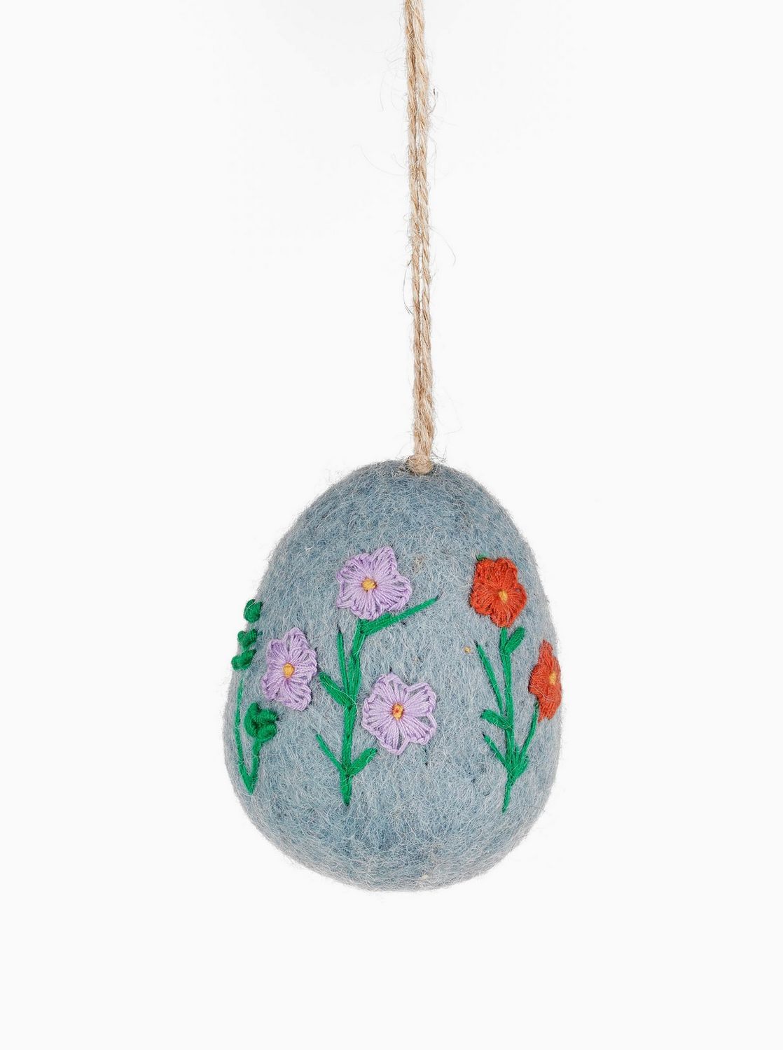FSG Handmade Felt Embroidered Easter Eggs Set of 3 Decorations FYEMEE