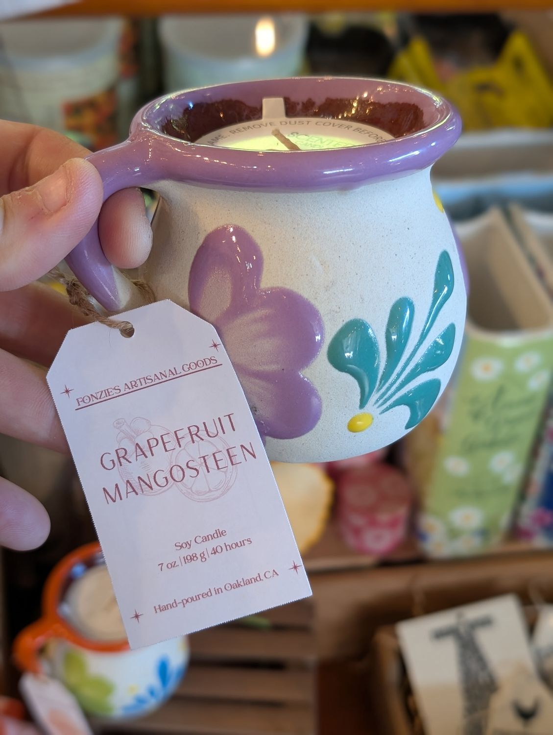 Fonzie's Artisanal Goods Grapefruit Mangosteen Jarrito 7oz Candle