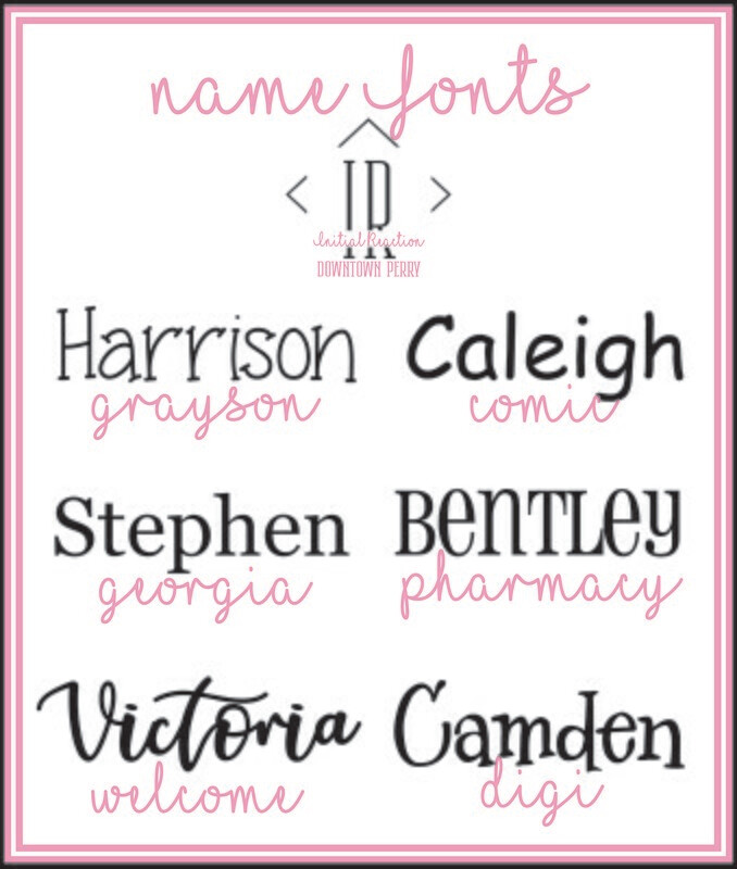 Personalization/Font Options
