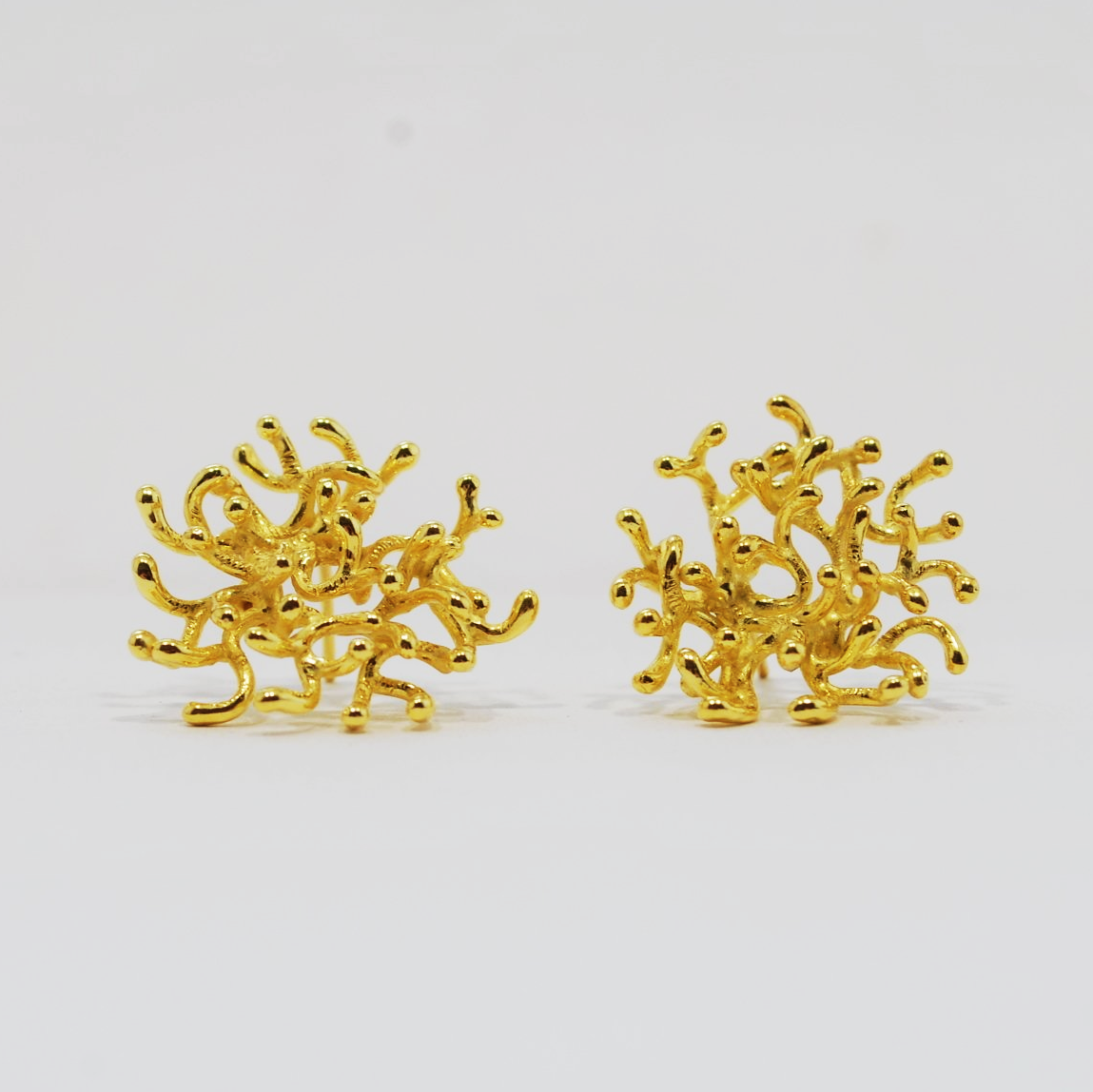 Orecchini a lobo in argento 925 dorato_L16O2