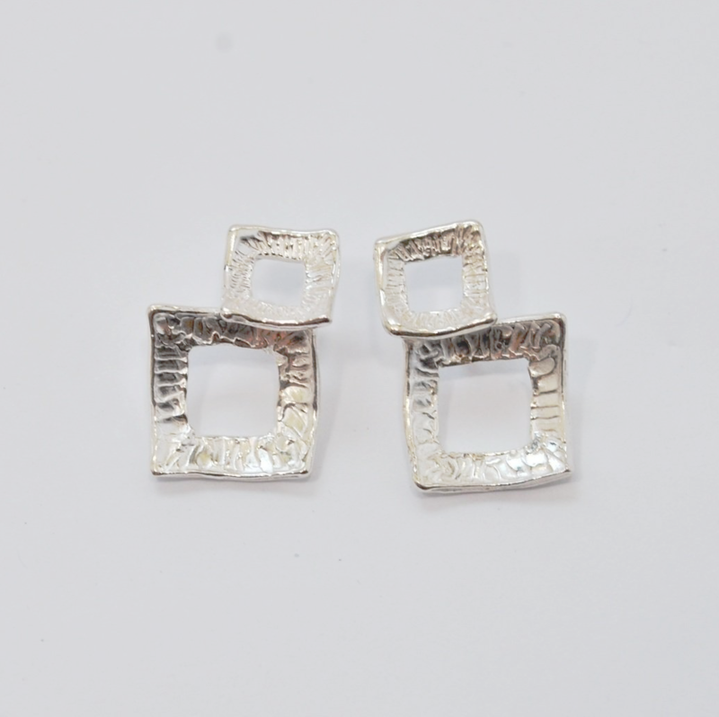 Orecchini a lobo in argento 925_L10O1