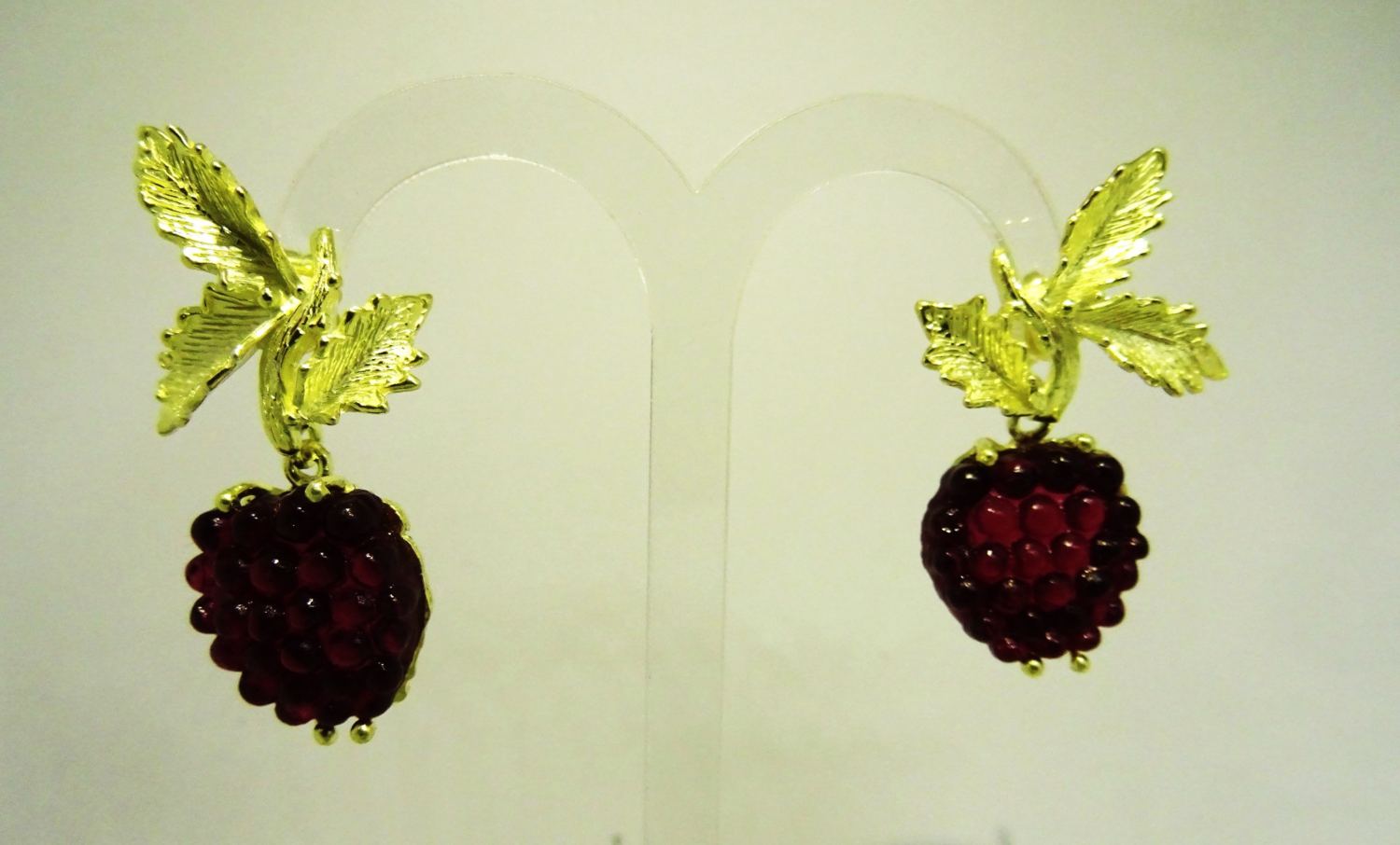 Orecchini a lobo in argento 925 dorato con pasta vitrea_LVO1