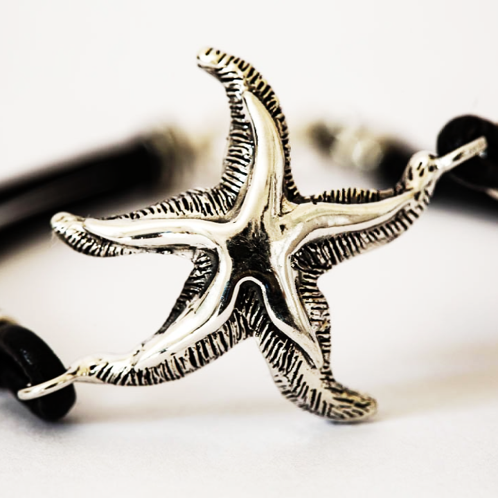 Bracciale in caucciù e argento 925_BS15