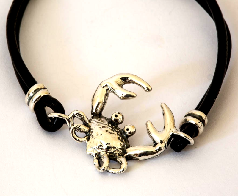 Bracciale in caucciù e argento 925_BS18