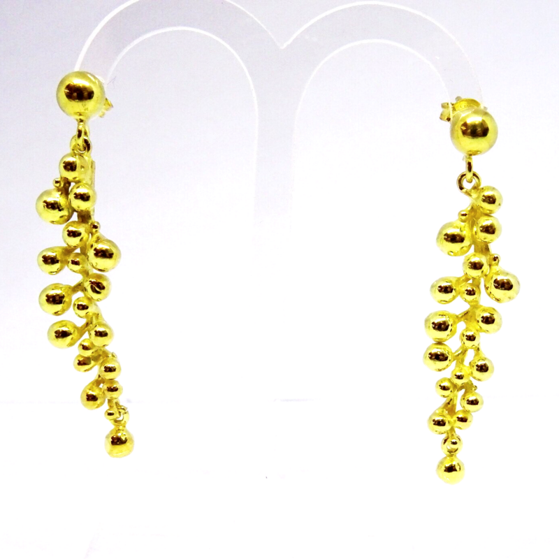 Orecchini a lobo in argento 925 dorato_L35O1