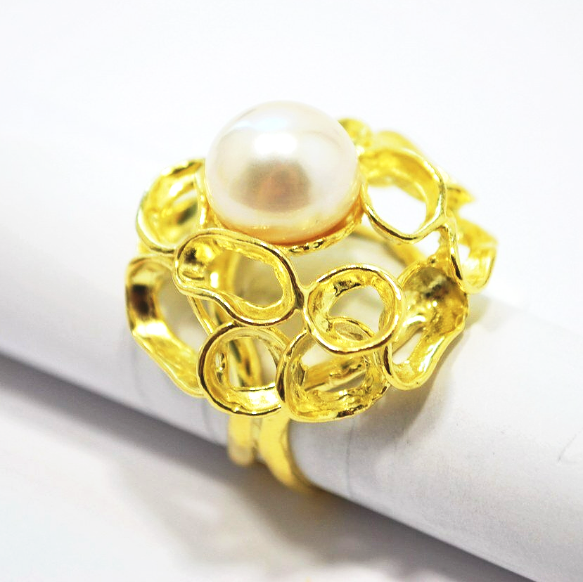 Anello in argento 925 dorato_L25A2