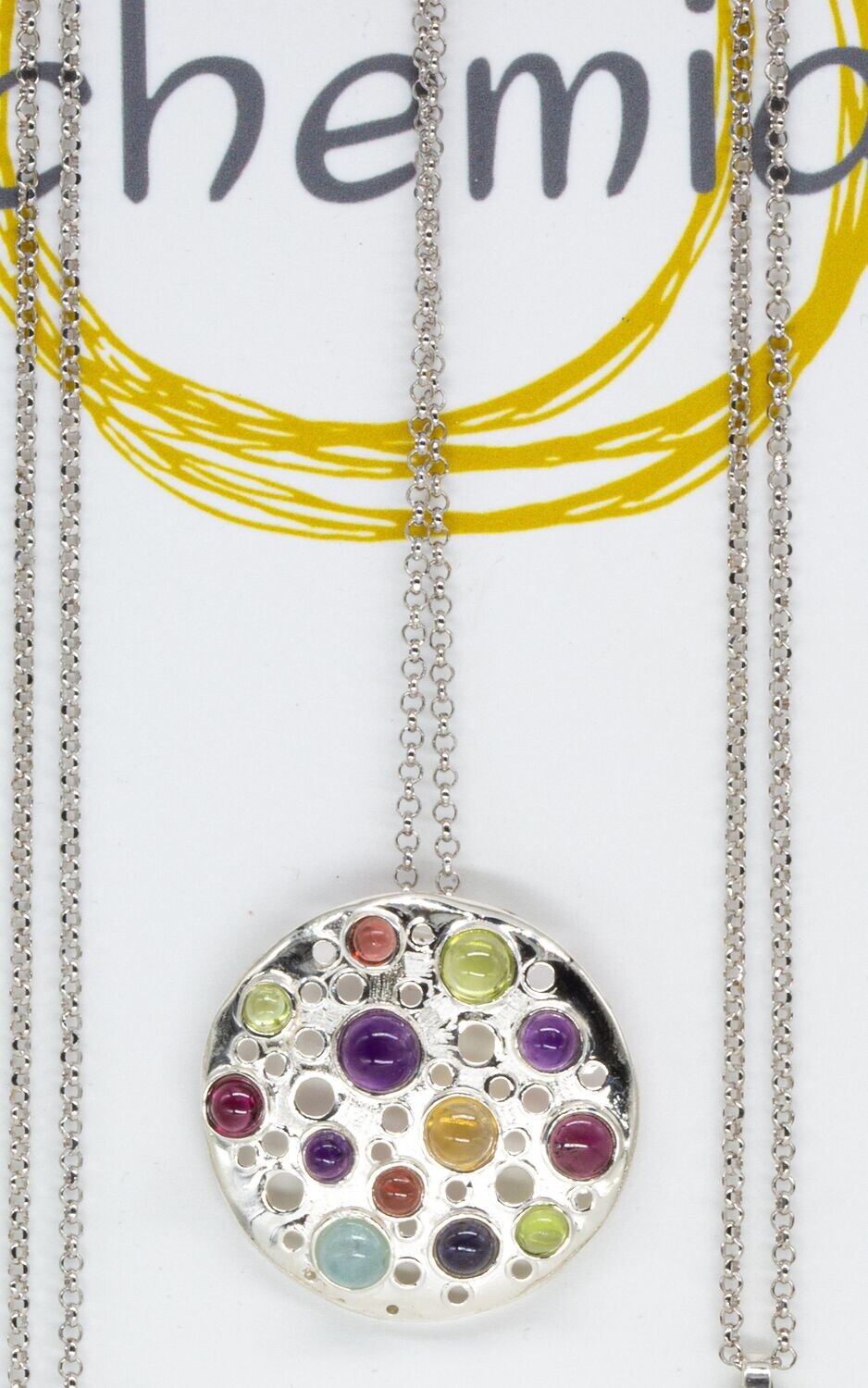 Pendente in argento 925 con pietre dure_L57P2