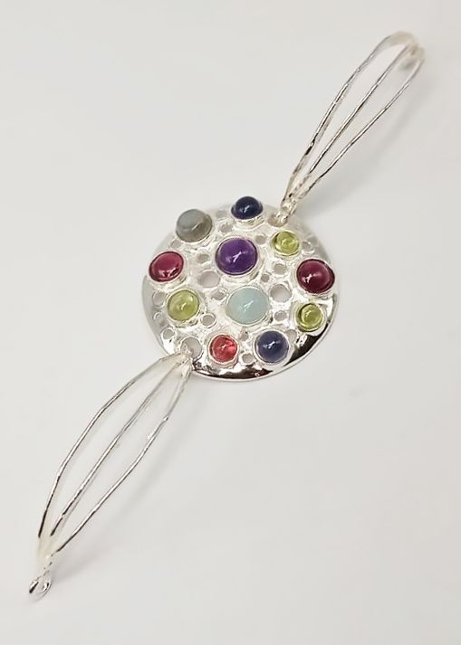 Bracciale in argento 925 con pietre dure_L57B2