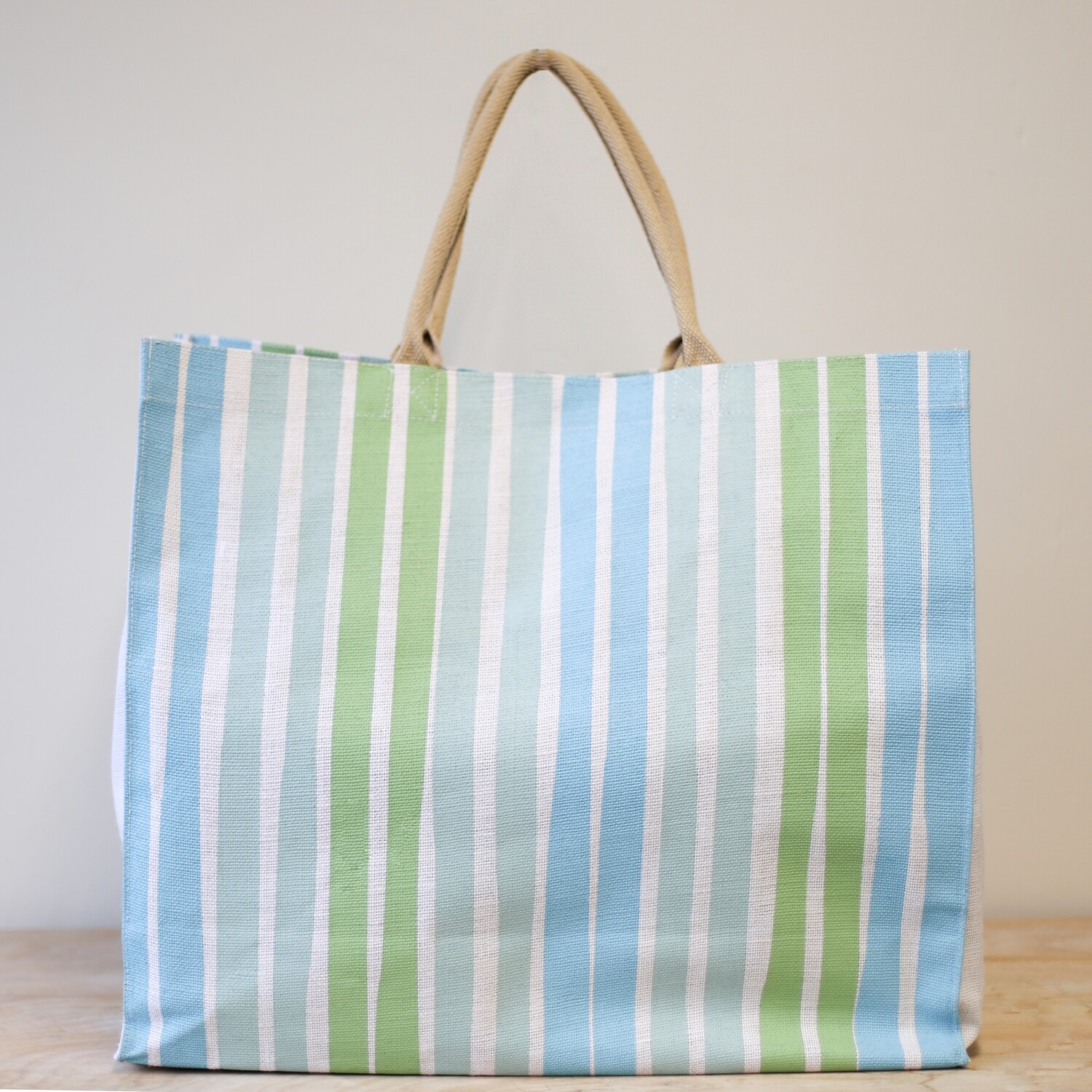 Aruba Carryall Tote in Turquoise/ Pastel Green