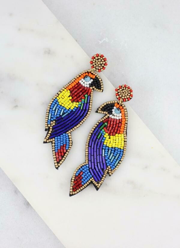 Embellished Bird Post Earring Multi