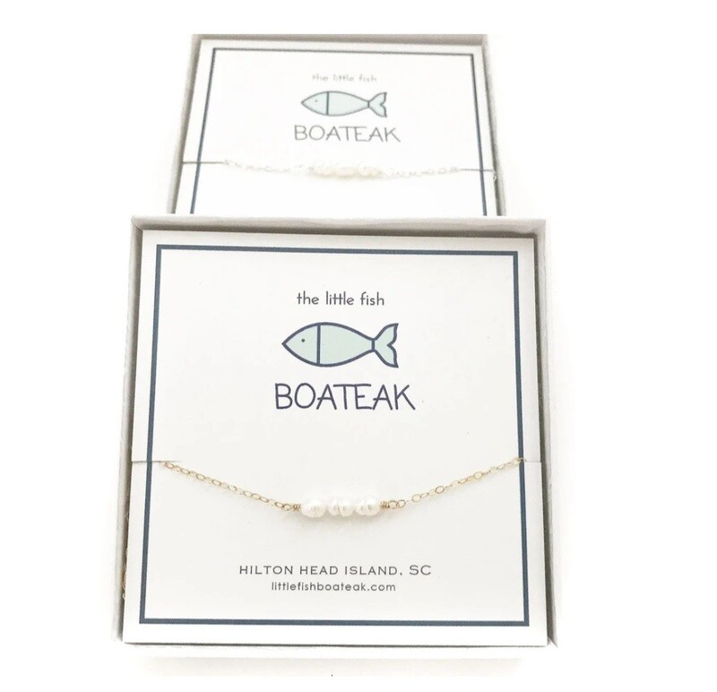 Little Fish Boateak Simple Pearl necklace