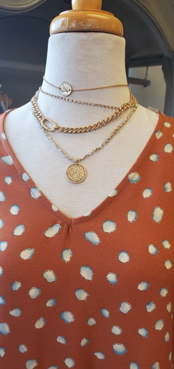 Cassie Layer Coin Necklace
