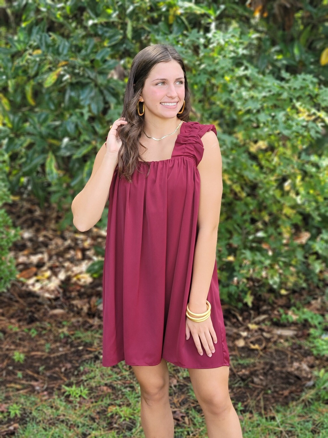 Magnetic Attraction Dress, Burgundy
