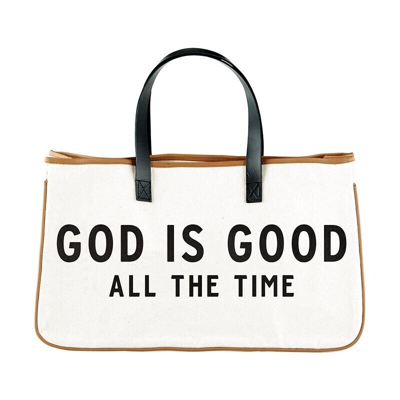 God is Good All the Time Large Canvas Tote