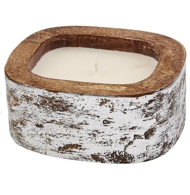 MudPie Silver Wood Candle